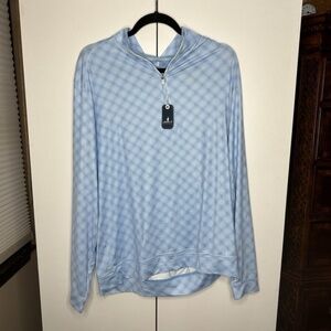 Johnnie O Quarter Zip Pullover Sperlings Permafrost Blue Mens Sz Large NWT